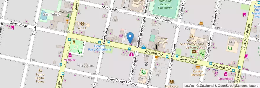 Mapa de ubicacion de Gurisitos en 阿根廷, Santa Fe, Departamento Rosario, Municipio De Funes, Funes.
