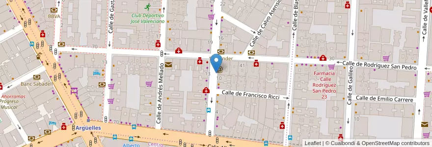 Mapa de ubicacion de GUZMAN EL BUENO, CALLE, DE,12 en スペイン, マドリード州, Comunidad De Madrid, Área Metropolitana De Madrid Y Corredor Del Henares, Madrid.
