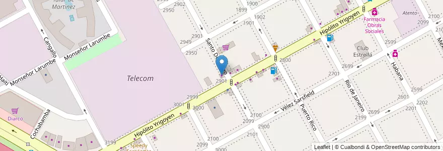 Mapa de ubicacion de GV Lubricar en アルゼンチン, ブエノスアイレス州, Partido De San Isidro, Martínez.