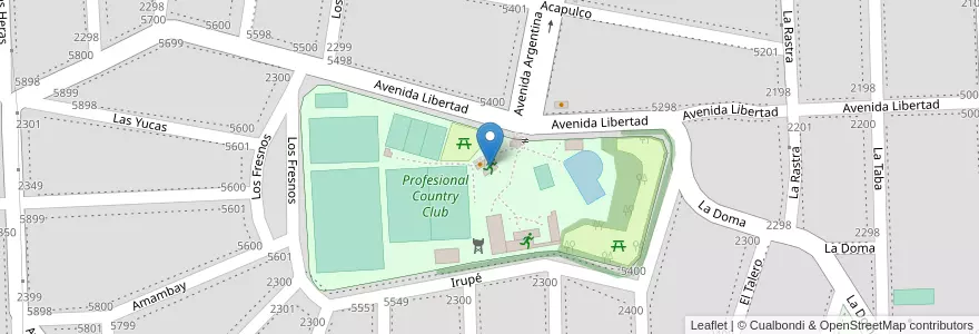 Mapa de ubicacion de Gym PCC en Argentina, Santa Fe, Departamento Rosario, Municipio De Funes, Funes.
