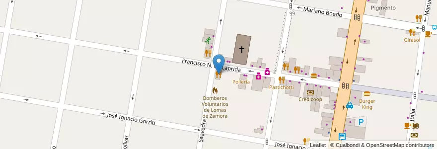 Mapa de ubicacion de Hablemus Figo en Argentina, Buenos Aires, Partido De Lomas De Zamora, Lomas De Zamora.