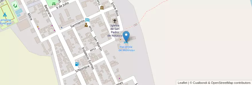 Mapa de ubicacion de Hacienda de Molinos en Argentinien, Salta, Molinos, Municipio De Molinos.