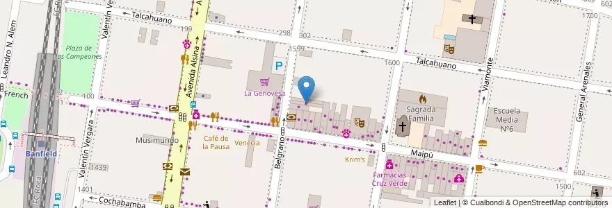 Mapa de ubicacion de Hadas y duendes en アルゼンチン, ブエノスアイレス州, Partido De Lomas De Zamora, Banfield.