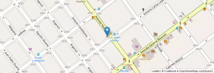 Mapa de ubicacion de Hakim Propiedades, Villa Pueyrredon en Argentina, Ciudad Autónoma De Buenos Aires, Comuna 12, Buenos Aires.