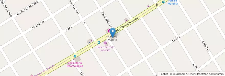 Mapa de ubicacion de Hakuna Matata en Argentina, Buenos Aires, Partido De Berazategui, Berazategui.