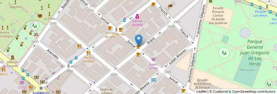 Mapa de ubicacion de Halina, Palermo en الأرجنتين, Ciudad Autónoma De Buenos Aires, Buenos Aires, Comuna 14.