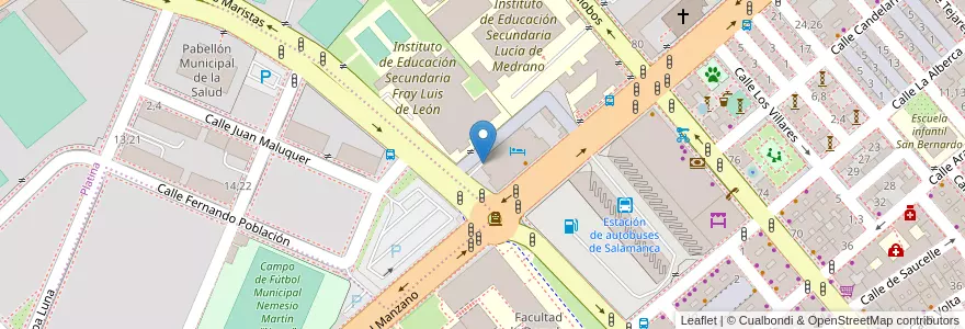Mapa de ubicacion de Hall 88 en スペイン, カスティーリャ・イ・レオン州, サラマンカ, Campo De Salamanca, サラマンカ.