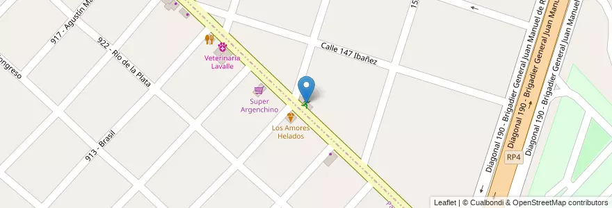 Mapa de ubicacion de Halter Gym en アルゼンチン, ブエノスアイレス州, Partido De General San Martín, Loma Hermosa.