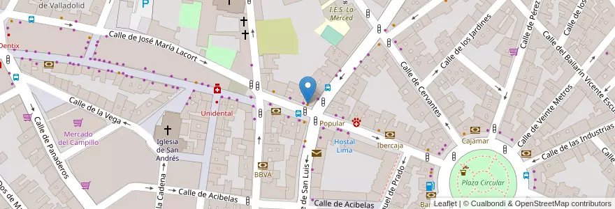 Mapa de ubicacion de Hamburgo en スペイン, カスティーリャ・イ・レオン州, Valladolid, Valladolid.