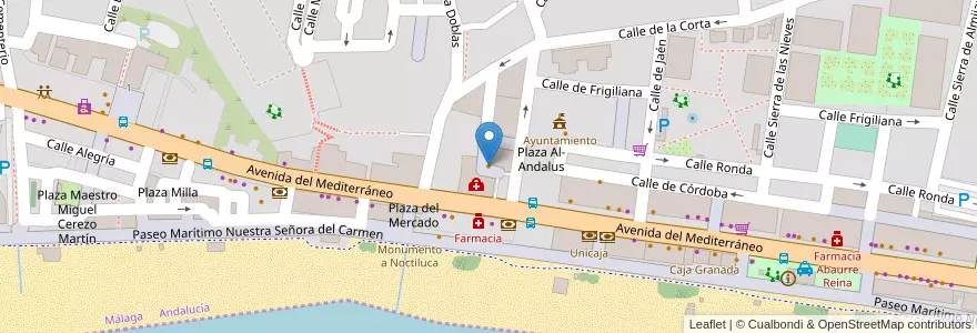 Mapa de ubicacion de Hamburguesería Pacomé en 스페인, La Axarquía, Rincón De La Victoria.