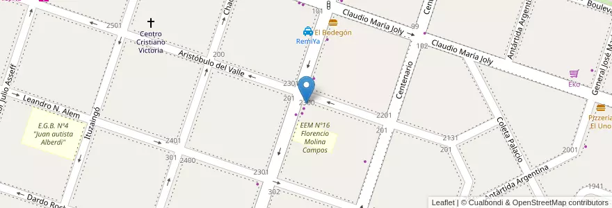Mapa de ubicacion de Hannoi Sushi en 阿根廷, 布宜诺斯艾利斯省, Partido De Moreno, Moreno.
