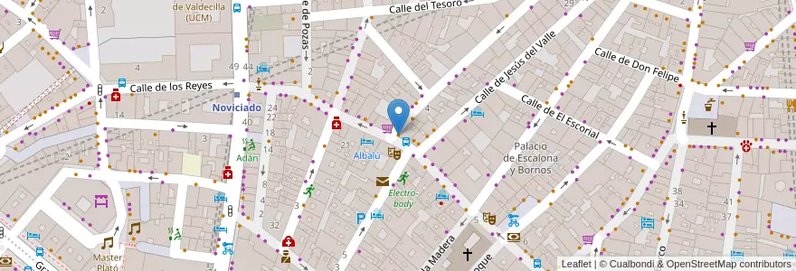 Mapa de ubicacion de Hanso Café en 스페인, Comunidad De Madrid, Comunidad De Madrid, Área Metropolitana De Madrid Y Corredor Del Henares, 마드리드.
