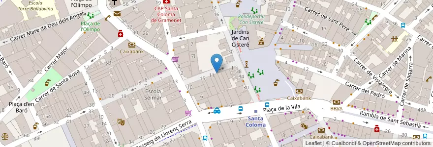 Mapa de ubicacion de Happiness en Spagna, Catalunya, Barcelona, Barcelonès, Santa Coloma De Gramenet.