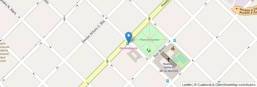 Mapa de ubicacion de Haramboure en Argentina, Buenos Aires, Partido De Ensenada.