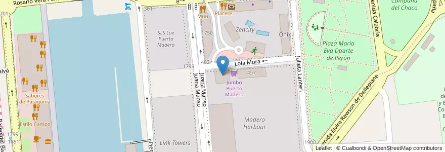 Mapa de ubicacion de Harbour Tower, Puerto Madero en الأرجنتين, Ciudad Autónoma De Buenos Aires, Comuna 1, Buenos Aires.