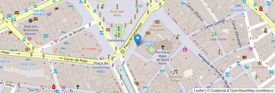 Mapa de ubicacion de Hard Rock Cafe en 스페인, Catalunya, Barcelona, Barcelonès, 바르셀로나.