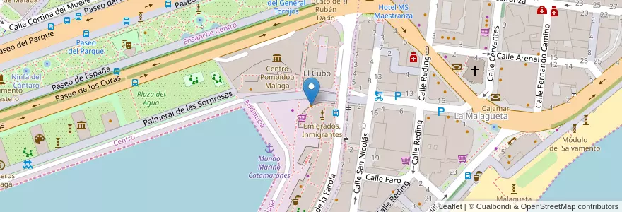 Mapa de ubicacion de Hard Rock Café en Espagne, Andalousie, Malaga, Málaga-Costa Del Sol, Málaga.