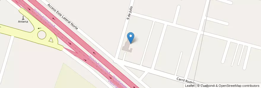 Mapa de ubicacion de Haren Hotel en Argentinien, Chile, Mendoza, Departamento Guaymallén, Distrito Kilómetro 8.
