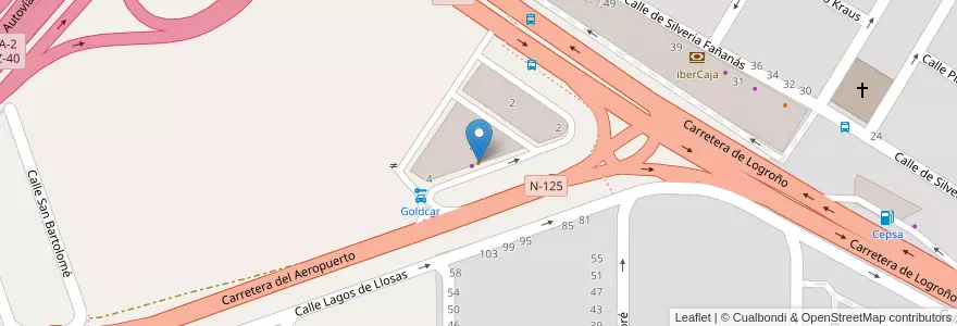 Mapa de ubicacion de Harley-Davidson Zaragoza en スペイン, アラゴン州, サラゴサ, Zaragoza, サラゴサ.