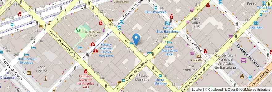 Mapa de ubicacion de Harper Morgan English en 西班牙, Catalunya, Barcelona, Barcelonès, Barcelona.