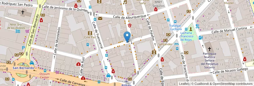 Mapa de ubicacion de HARTZENBUSCH, CALLE, DE,10 en Spanien, Autonome Gemeinschaft Madrid, Autonome Gemeinschaft Madrid, Área Metropolitana De Madrid Y Corredor Del Henares, Madrid.