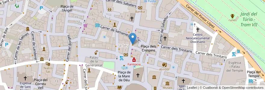 Mapa de ubicacion de Haus en 西班牙, Comunitat Valenciana, 華倫西亞, Comarca De València, València.