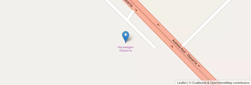 Mapa de ubicacion de Hauswagen Olavarria en الأرجنتين, بوينس آيرس, Partido De Olavarría.