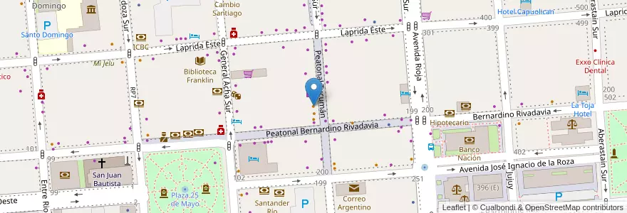 Mapa de ubicacion de Havanna en Argentine, San Juan, Chili, Capital.