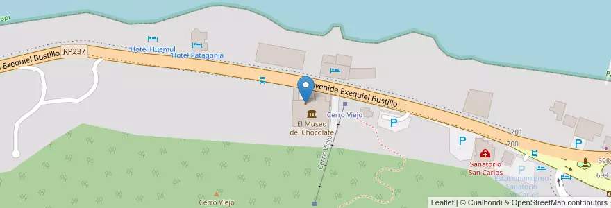 Mapa de ubicacion de Havanna en アルゼンチン, チリ, リオネグロ州, Departamento Bariloche, Municipio De San Carlos De Bariloche, San Carlos De Bariloche.