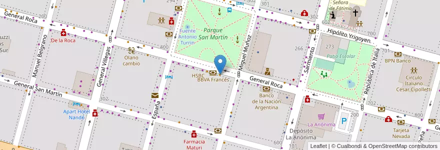 Mapa de ubicacion de Havanna en Argentina, Chile, Río Negro, Cipolletti, Departamento General Roca.