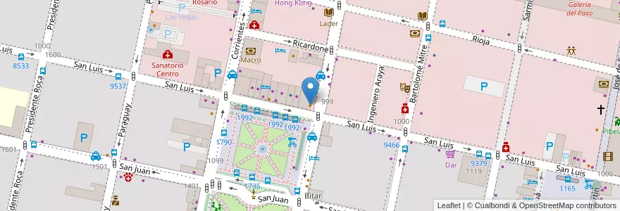 Mapa de ubicacion de Havanna en アルゼンチン, サンタフェ州, Departamento Rosario, Municipio De Rosario, ロサリオ.