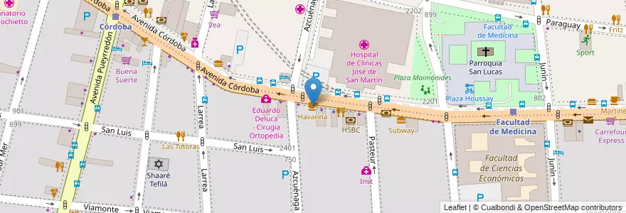 Mapa de ubicacion de Havanna, Balvanera en 阿根廷, Ciudad Autónoma De Buenos Aires, 布宜诺斯艾利斯.