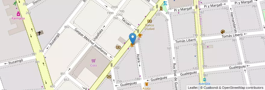 Mapa de ubicacion de Havanna, Barracas en 阿根廷, Ciudad Autónoma De Buenos Aires, Comuna 4, 布宜诺斯艾利斯.