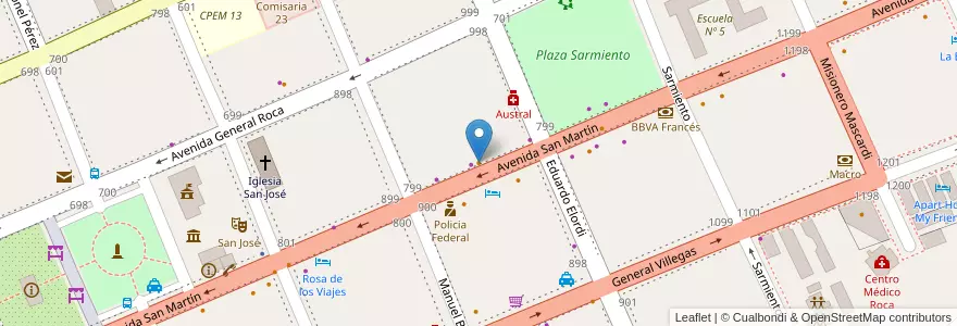 Mapa de ubicacion de Havanna Cafe en Аргентина, Чили, Неукен, Departamento Lácar, Municipio De San Martín De Los Andes, San Martín De Los Andes.