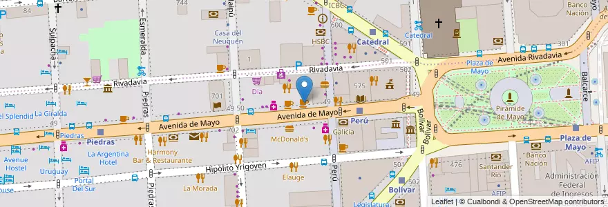 Mapa de ubicacion de Havanna, Montserrat en Argentine, Ciudad Autónoma De Buenos Aires, Comuna 1, Buenos Aires.