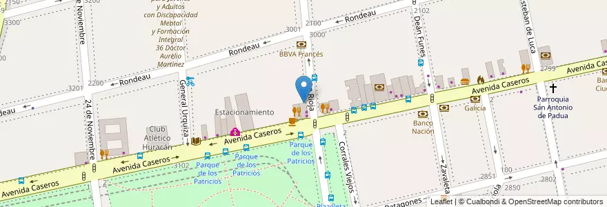 Mapa de ubicacion de Havanna, Parque Patricios en アルゼンチン, Ciudad Autónoma De Buenos Aires, Comuna 4, ブエノスアイレス.