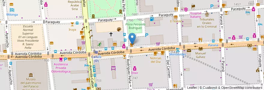 Mapa de ubicacion de Havanna, Recoleta en Argentine, Ciudad Autónoma De Buenos Aires, Buenos Aires.