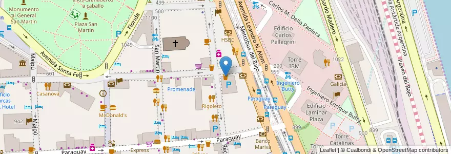 Mapa de ubicacion de Havanna, Retiro en 阿根廷, Ciudad Autónoma De Buenos Aires, Comuna 1, 布宜诺斯艾利斯.