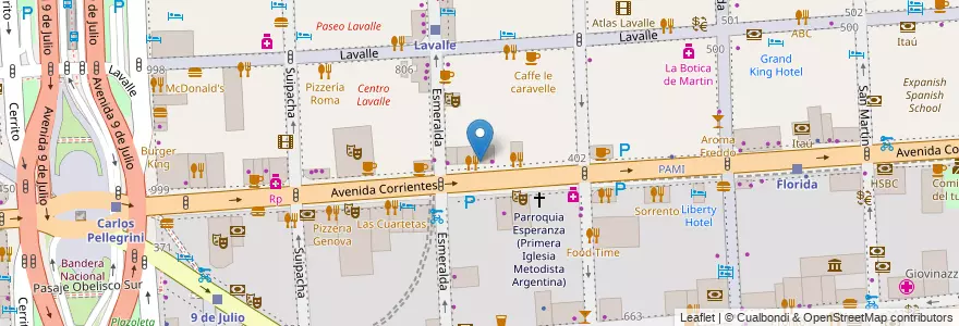 Mapa de ubicacion de Havanna, San Nicolas en アルゼンチン, Ciudad Autónoma De Buenos Aires, Comuna 1, ブエノスアイレス.