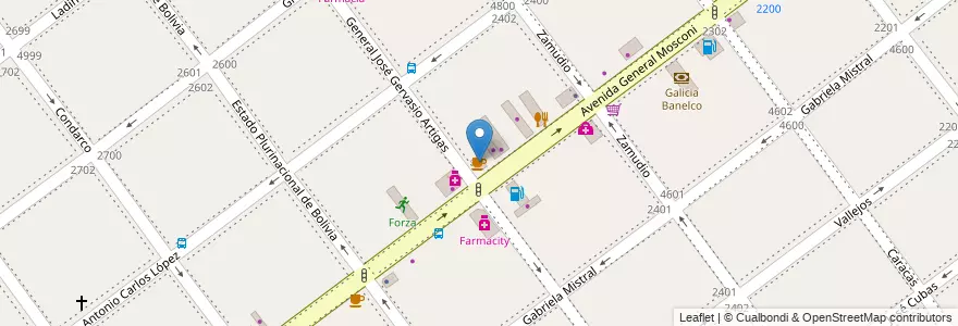 Mapa de ubicacion de Havanna, Villa Pueyrredon en Arjantin, Ciudad Autónoma De Buenos Aires, Comuna 12, Buenos Aires.