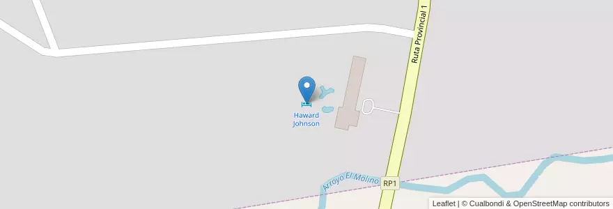 Mapa de ubicacion de Haward Johnson en Arjantin, San Luis, Junín, Municipio De Merlo.