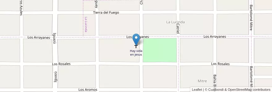 Mapa de ubicacion de Hay vida en jesus en 아르헨티나, 칠레, 리오네그로주, Municipio De General Fernández Oro, Departamento General Roca, Fernández Oro.