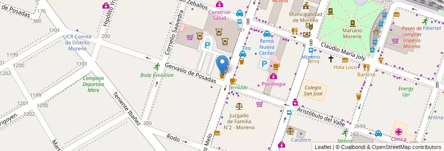 Mapa de ubicacion de Heaven en アルゼンチン, ブエノスアイレス州, Partido De Moreno, Moreno.