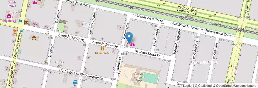 Mapa de ubicacion de Hecho a Mano en Argentinien, Santa Fe, Departamento Rosario, Municipio De Funes, Funes.