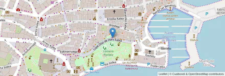 Mapa de ubicacion de hegaluze.com en 西班牙, 巴斯克, 比斯开, Busturialdea-Urdaibai, Bermeo.