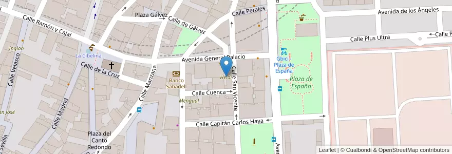 Mapa de ubicacion de Heidi en Испания, Мадрид, Мадрид, Área Metropolitana De Madrid Y Corredor Del Henares, Getafe.