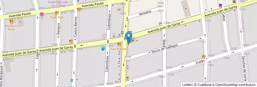 Mapa de ubicacion de Heladería, Boedo en 아르헨티나, Ciudad Autónoma De Buenos Aires, Comuna 5, 부에노스아이레스.