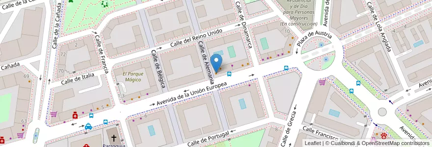 Mapa de ubicacion de Heladería Diamante Azul en España, Comunidad De Madrid, Comunidad De Madrid, Área Metropolitana De Madrid Y Corredor Del Henares, Torrejón De Ardoz.