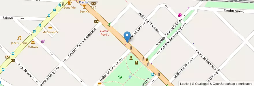 Mapa de ubicacion de Heladeria Grido en Argentinië, Buenos Aires, Partido De Hurlingham, Hurlingham.