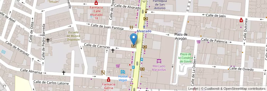 Mapa de ubicacion de Heladería Palazzo en Espanha, Comunidade De Madrid, Comunidade De Madrid, Área Metropolitana De Madrid Y Corredor Del Henares, Madrid.